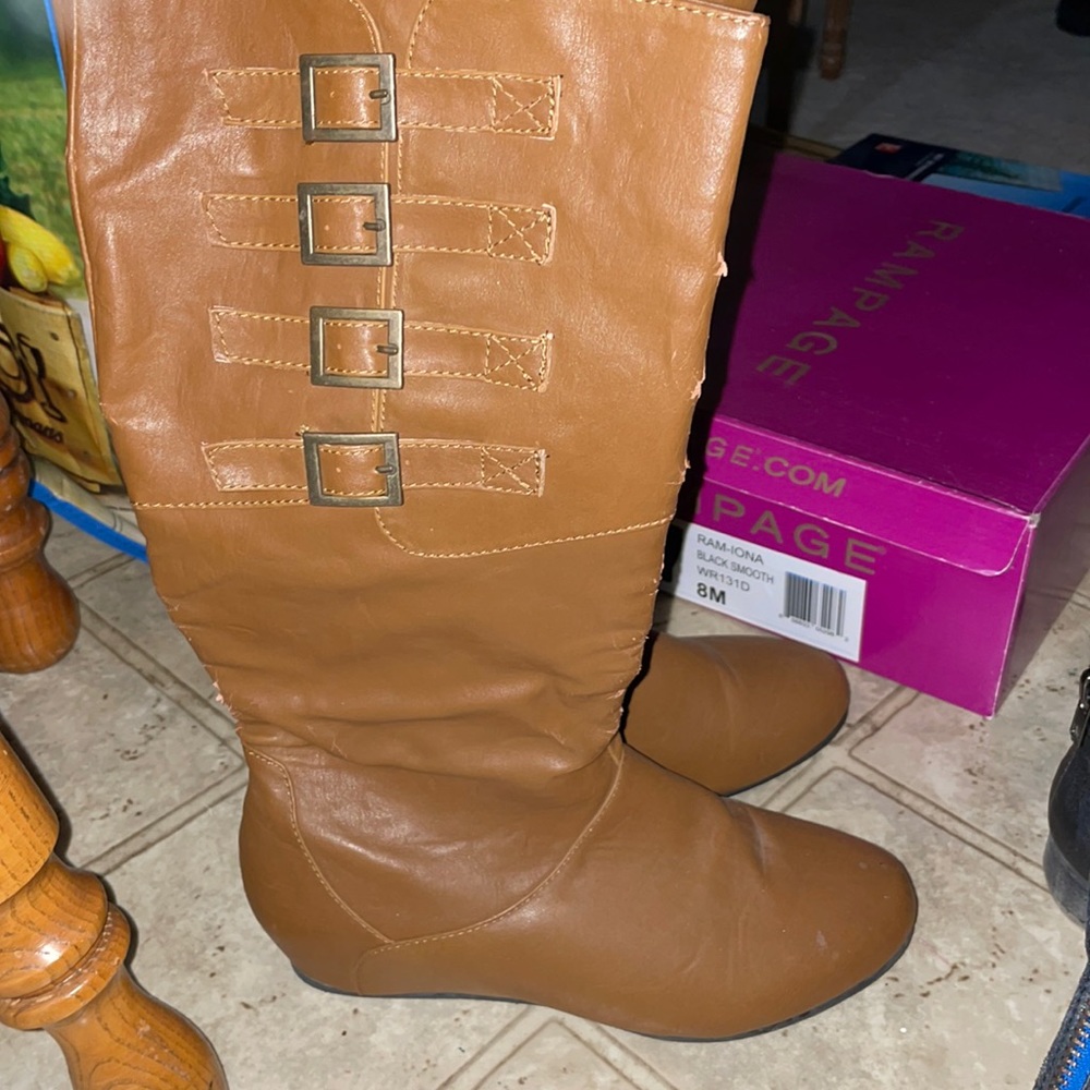 Charlotte Russe brown riding boots